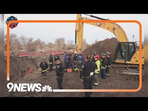 2 people trapped in trench at Centennial construction site