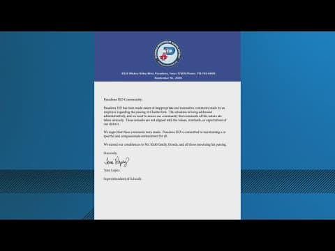 Pasadena ISD addresses comments reportedly made by employee in wake of Charlie Kirk's death