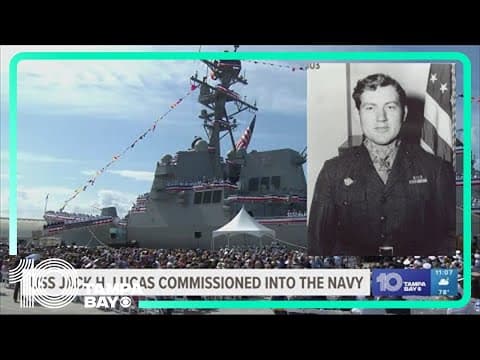 USS Jack H. Lucas warship officially becomes part of America's Navy fleet