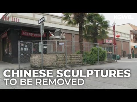 Chinese sculptures deemed culturally offensive to be removed from Portland's Old Town