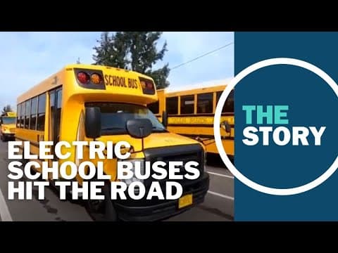 Electric school buses hit the road in Oregon as part of plan to fight climate change