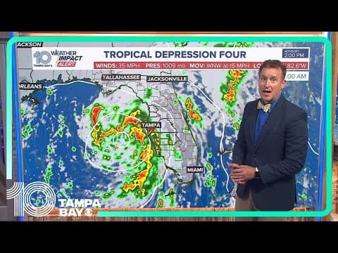 Tropical Depression Four to enter the Gulf of Mexico soon | 2 p.m. Saturday