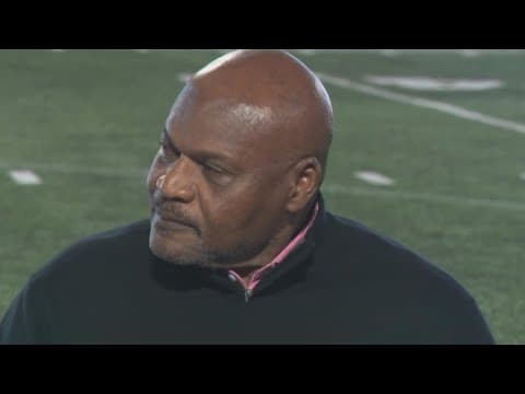 Defensive line coach Larry Johnson discusses recruiting, rotating players