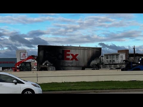 Live Video: Air 11 over big rig crash on Grand Parkway near Katy Freeway.