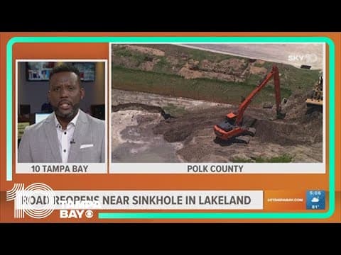 Road reopens near sinkhole in Lakeland