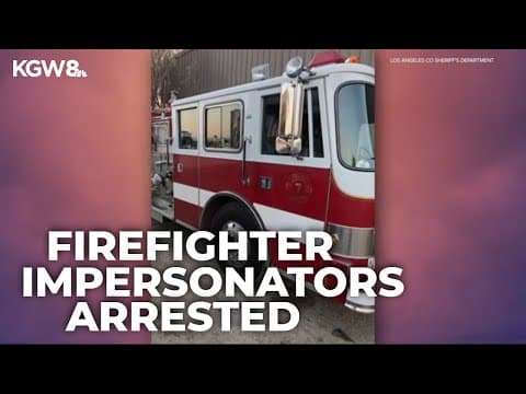 Oregon pair arrested for posing as firefighters at California wildfire