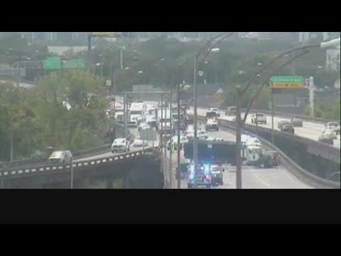 Crash involving 18-wheeler closes I-10 East