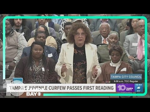 Sparks fly as Tampa council passes first reading of kids' curfew