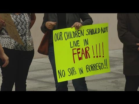 Borrego Springs residents protest placement of sexually violent predator in their community