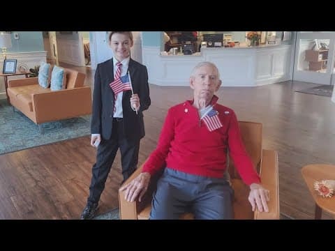 9-year-old and Vietnam vet form bond after assisted-living facility visit