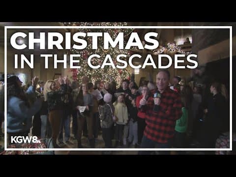 Bringing in the holidays at Timberline Lodge with Christmas tree lighting