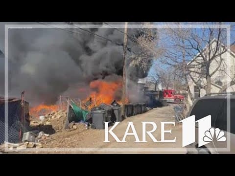 Fire burns south Minneapolis encampment to the ground