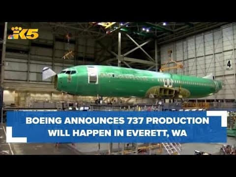 Boeing bringing 737 production to Everett