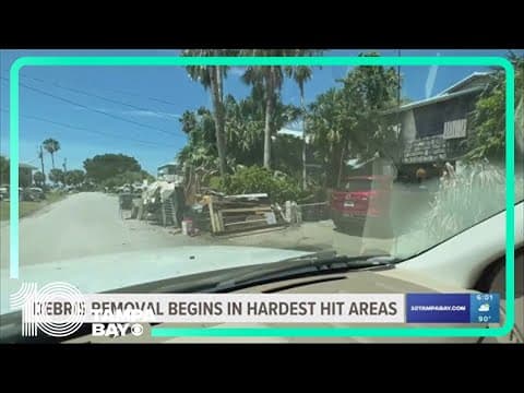 Trash being collected from some neighborhoods hit hardest by Hurricane Idalia