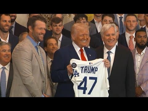 Los Angeles Dodgers visit President Trump at the White House after 2024 World Series win