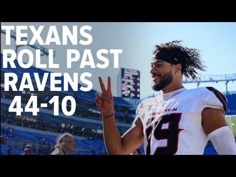 Texans dominate Ravens 44–10: CJ Stroud, Nick Chubb lead statement win | KHOU 11 Sports Extra