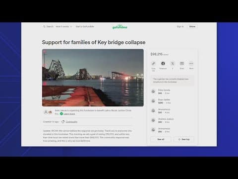 GoFundMe for victim's families of those who lost their lives on the Baltimore bridge
