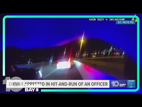 Driver arrested after injuring St. Pete Police officer in hit-and-run
