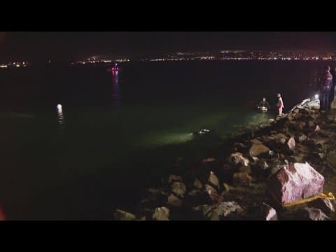 Multiple people rescued after car goes off roadway, into water on Harbor Drive