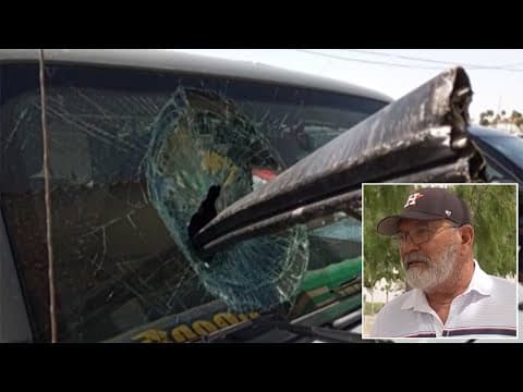 Texas driver survives metal rod smashing through windshield