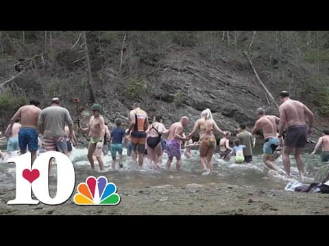 Hundreds brave the cold for special Olympians with polar plunge