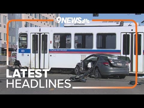 Latest headlines | Car fleeing shooting scene crashes into RTD light rail train