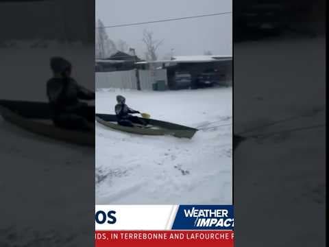 Louisiana has fun in the snow #snowday