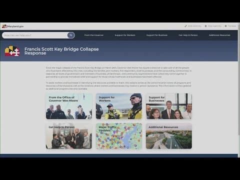 Maryland creates website for bridge collapse resources