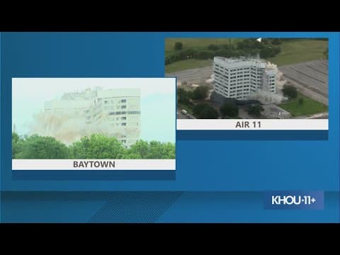 ExxonMobil office building affectionately known as the 'White House' imploded in Baytown
