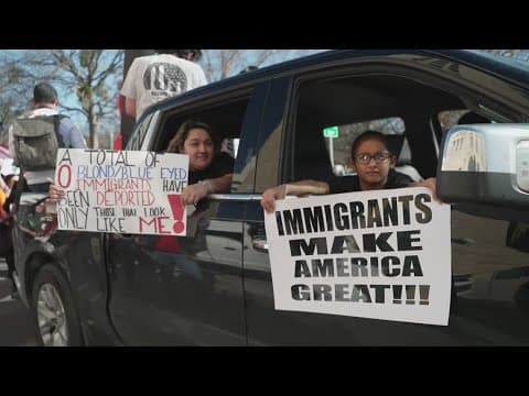 Nearly 800 people gather in downtown Dallas for immigration protest and march