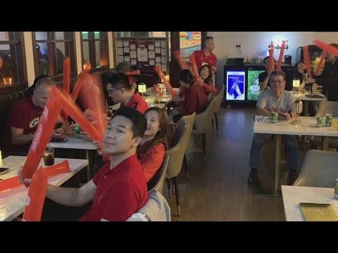 Buckeyes fans cheering for Ohio State across the globe