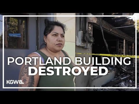 Man arrested after fire at homeless camp destroys Portland building
