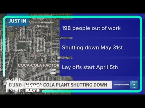 Coca-Cola announces closure of Dunedin plant