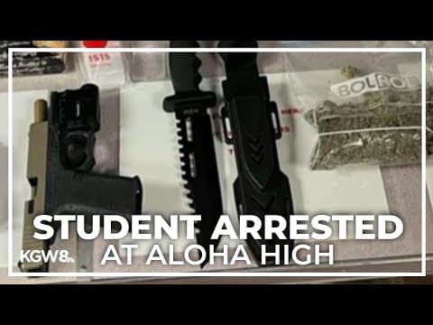 Oregon student at Aloha High arrested on drug, firearms charges