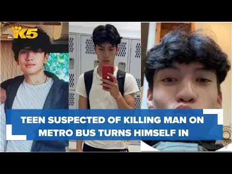 Teenager suspected of killing a man on a King County Metro bus turns himself in