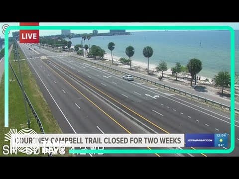 Pedestrian trail along Courtney Campbell Causeway closed temporarily for maintenance work