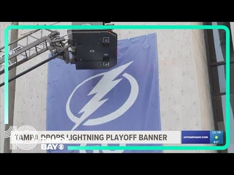 Tampa drops Lightning playoff banner
