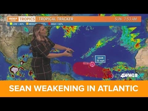Sunday morning tropical update: Sean weakening in Atlantic