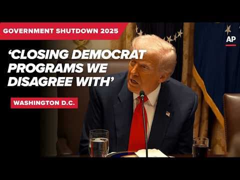 Government Shutdown 2025: Trump says White House closing ‘Democrat programs’