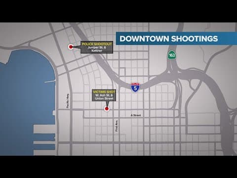 Update 4PM | Double shooting in downtown and Little Italy | 3 dead, including suspect, officer injur