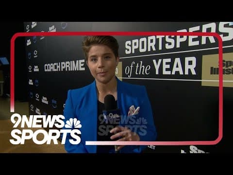 Deion Sanders celebrates Sportsperson of the Year award at premiere of 'Coach Prime' season two