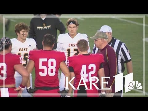Walz drops into Mankato football game