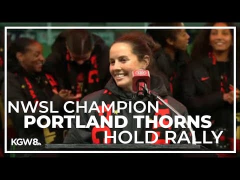 Portland Thorns hold rally celebrating NWSL championship win
