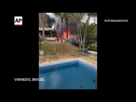 Plane crashes in Brazil in fiery wreck, killing all aboard