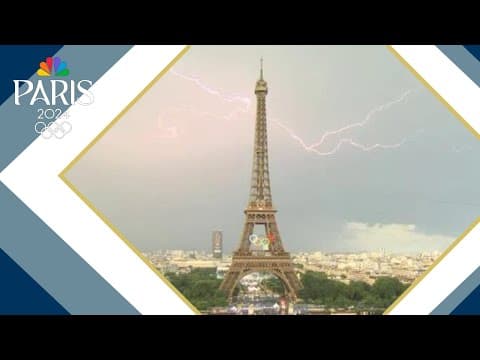 WATCH: Lightning strikes over Eiffel Tower during 2024 Paris Olympic Games