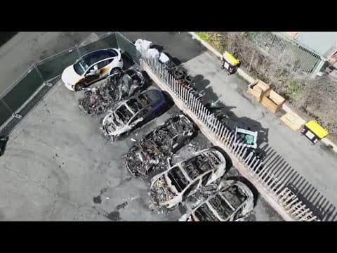 Fire at Tesla dealership destroys 17 cars, Musk calls it terrorism