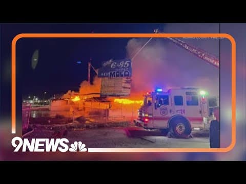 Fire burns empty building in Commerce City