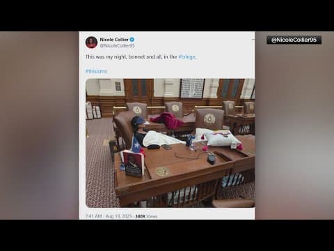 Democratic Representative spends night on House Floor in Texas
