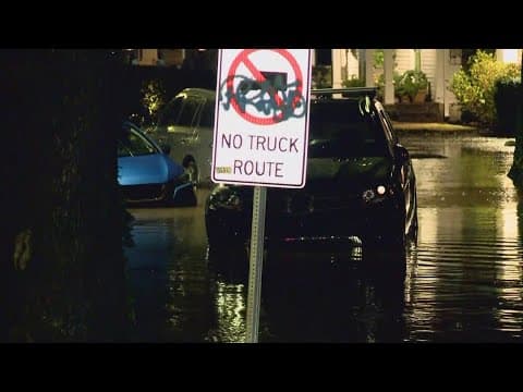 Heavy rainstorms move out, some areas still have street flooding