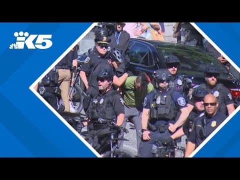 Multiple arrests made at protest of faith-based event outside Seattle City Hall